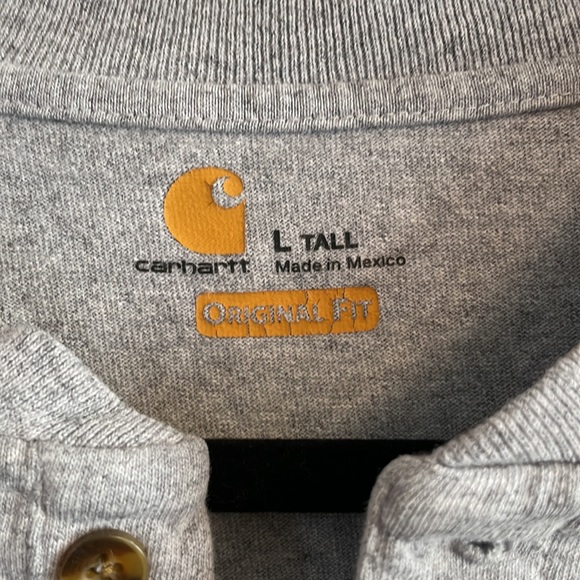 Men Long Sleeve Carhartt Tee Shirt. Size Large Tall. Gently Used Condition. - Picture 3 of 4